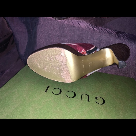 “DONATED” Emilio Pucci, Corduroy w/ Brass Buckle, Platform Heeled Mules, S 40 - Picture 7 of 10